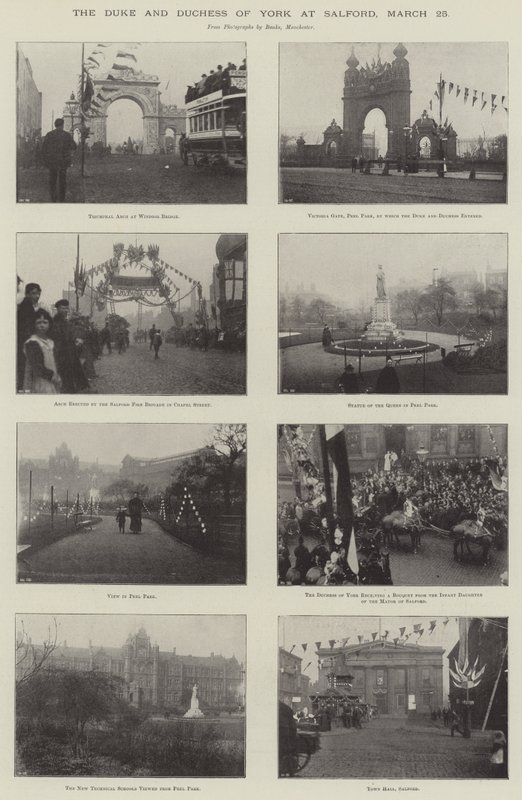 York hercege és hercegné Salfordban, március 25-én alkotó: English Photographer