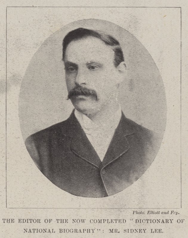 A most elkészült Dictionary of National Biography szerkesztője, Mr. Sidney Lee alkotó: English Photographer