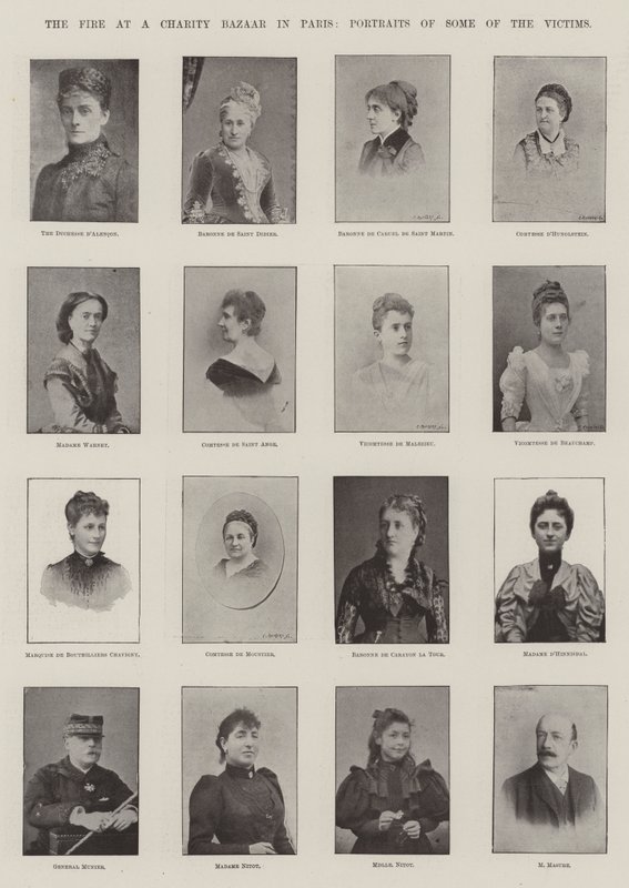 Tűz a jótékonysági bazárban Párizsban, Portré néhány áldozatról alkotó: English Photographer