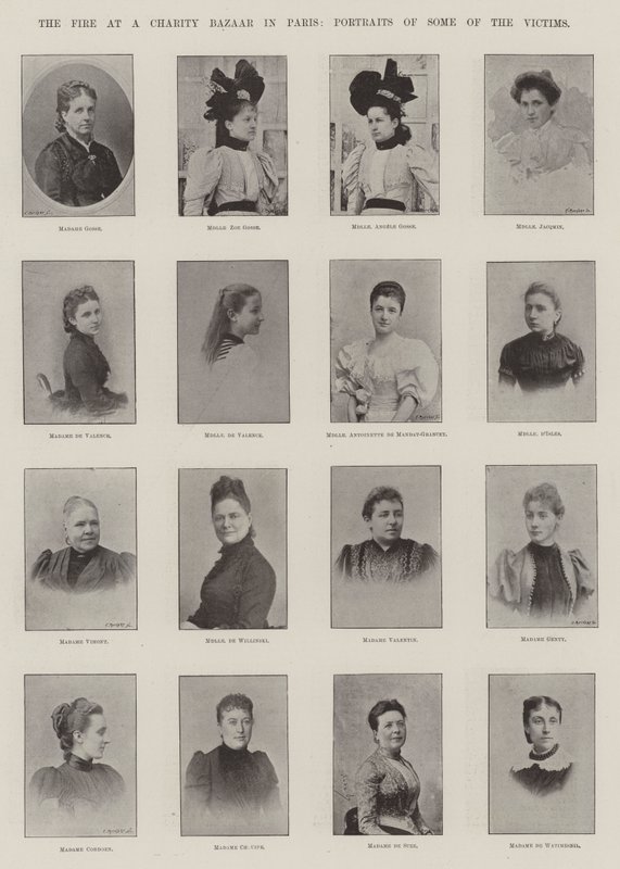 Tűz a jótékonysági bazárban Párizsban, Portré néhány áldozatról alkotó: English Photographer