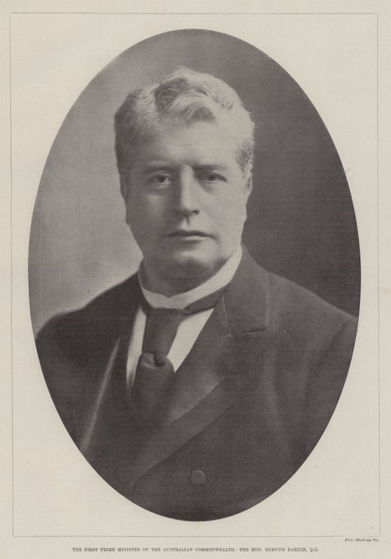 Az Ausztrál Nemzetközösség első miniszterelnöke, a tisztelt Edmund Barton, QC alkotó: English Photographer