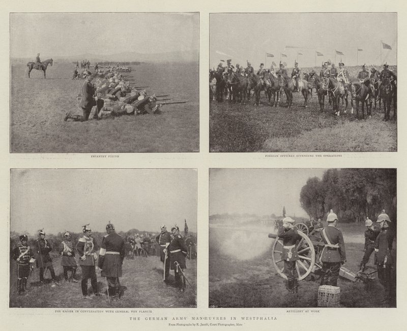 A német hadsereg manőverei Vesztfáliában alkotó: English Photographer