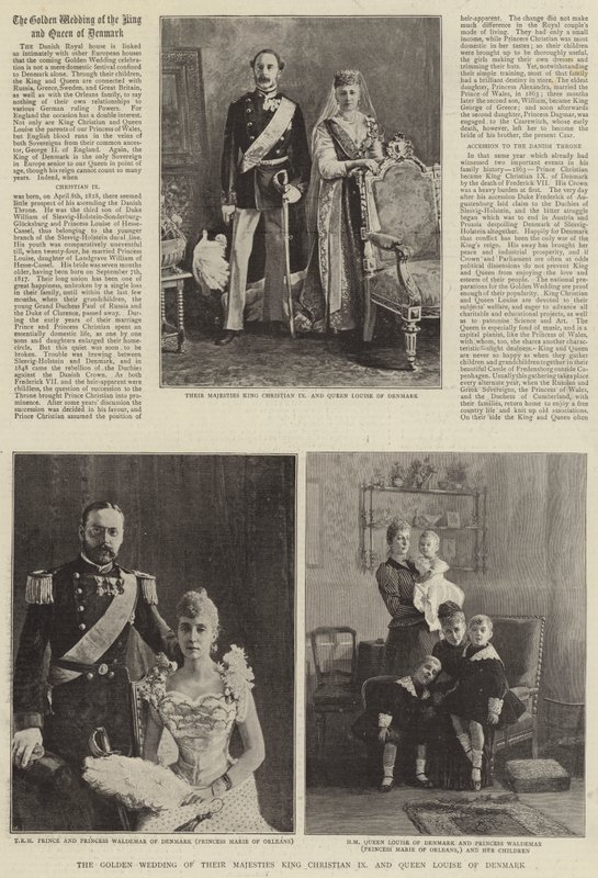 IX. Keresztény király és Lujza dán királyné aranylakodalma alkotó: English Photographer