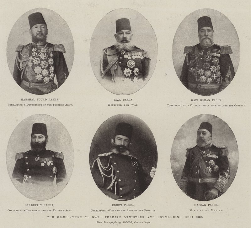 A görög-török háború, török miniszterek és parancsnokok alkotó: English Photographer
