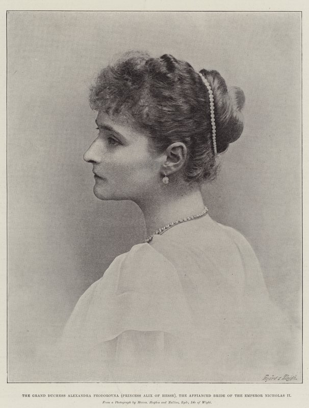Alekszandra Fedorovna nagyhercegnő (Alix hesseni hercegnő), II. Miklós császár szerelmes menyasszonya alkotó: English Photographer