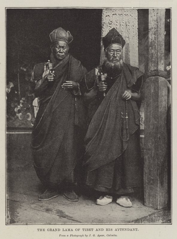 A tibeti nagyláma és kísérője alkotó: English Photographer