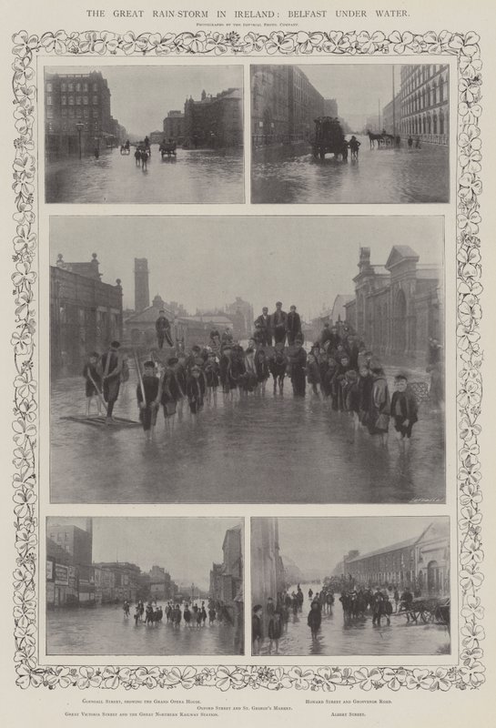 A nagy eső-vihar Írországban, Belfast a víz alatt alkotó: English Photographer