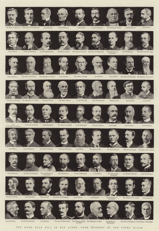 A Home Rule Bill in the Lords, néhány felsőházi tag alkotó: English Photographer