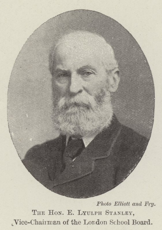 A tisztelt E Lyulph Stanley, a London School Board alelnöke alkotó: English Photographer