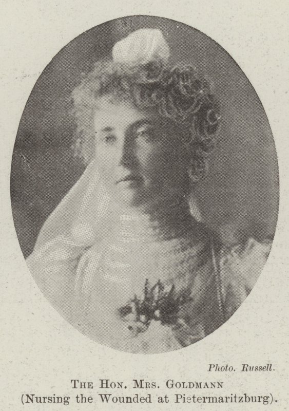 A tisztelt Goldmann asszony, a sebesülteket ápolja Pietermaritzburgban alkotó: English Photographer