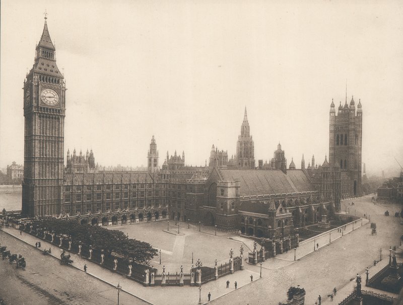 The Houses of Parliament and Big Ben, London, 1900 körül alkotó: English Photographer