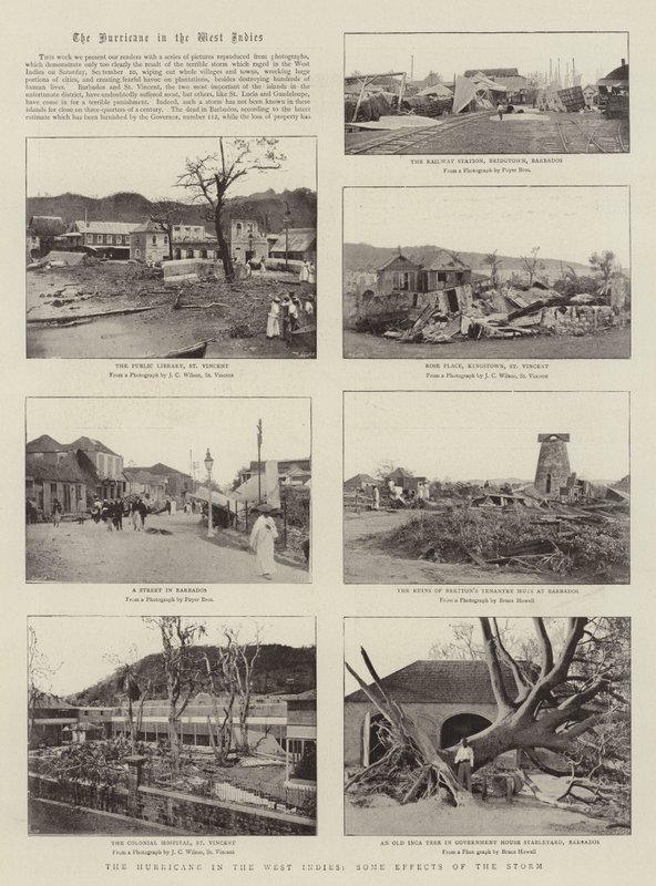 A hurrikán Nyugat-Indiában, a vihar néhány hatása alkotó: English Photographer