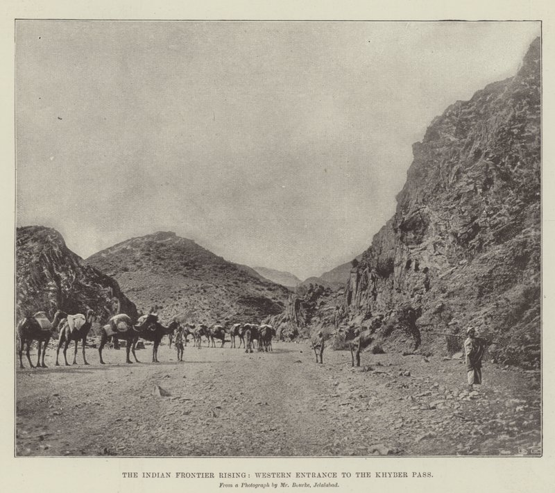 Az indiai határ felemelkedése, a Khyber-hágó nyugati bejárata alkotó: English Photographer