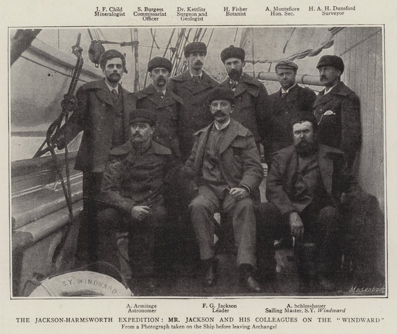 A Jackson-Harmsworth Expedíció, Mr. Jackson és kollégái a szél felőli oldalon alkotó: English Photographer