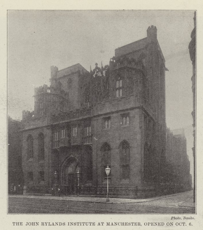 A manchesteri John Rylands Intézet október 6-án nyílt meg alkotó: English Photographer