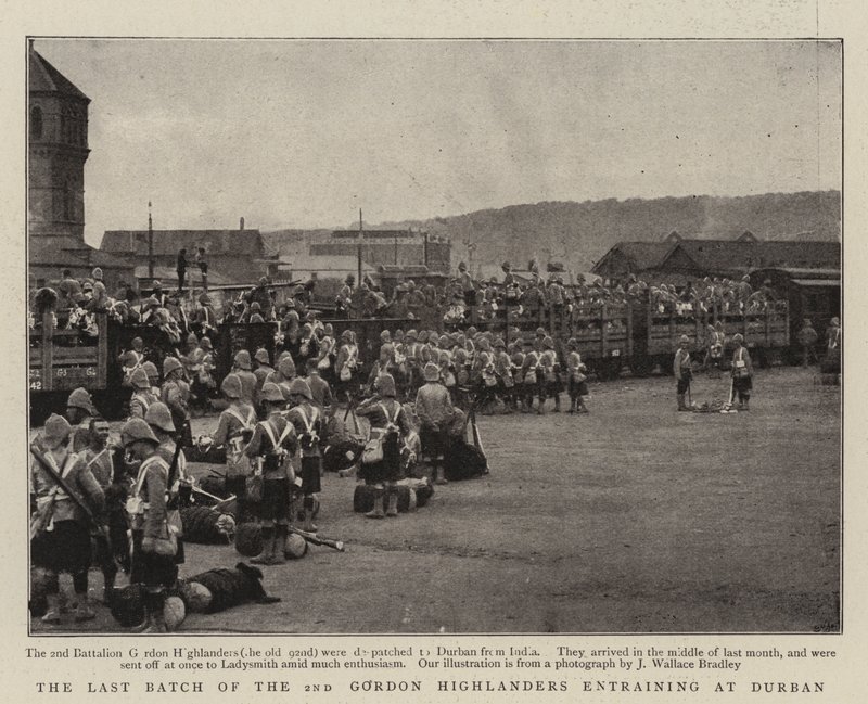 A 2. Gordon Highlanders utolsó tétele Durbanben alkotó: English Photographer