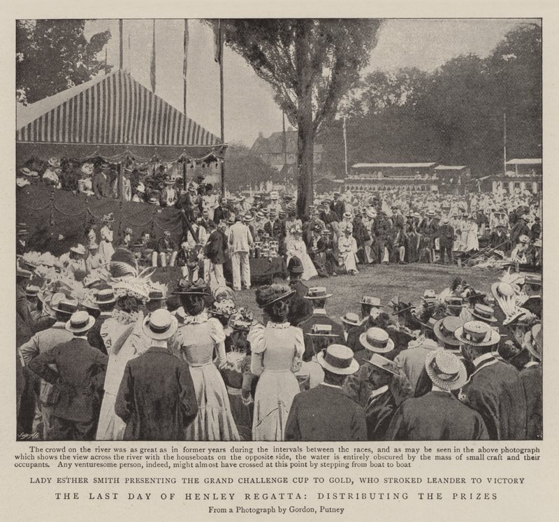 A Henley Regatta utolsó napja, a díjak kiosztása alkotó: English Photographer