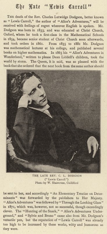 A néhai Lewis Carroll alkotó: English Photographer