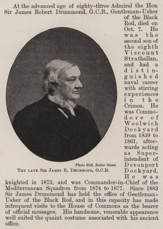 A néhai Sir James R Drummond, GCB alkotó: English Photographer
