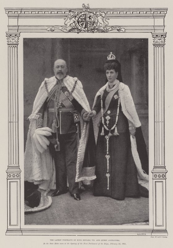 VII. Edward király és Alexandra királynő legújabb portréja alkotó: English Photographer