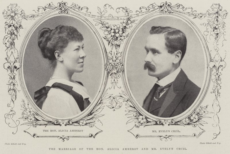 A tisztelt Alicia Amherst és Evelyn Cecil házassága alkotó: English Photographer
