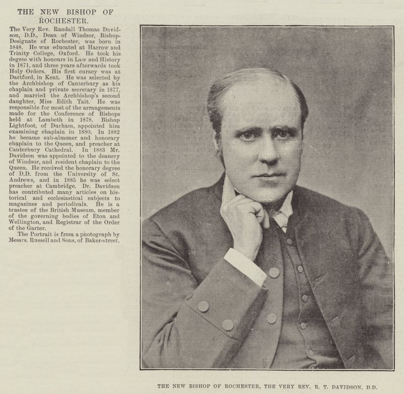Rochester új püspöke, a nagyon tiszteletreméltó R. T. Davidson, DD alkotó: English Photographer
