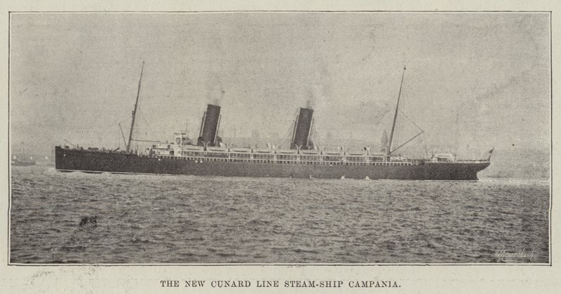 A Cunard Line új gőzhajója, Campania alkotó: English Photographer