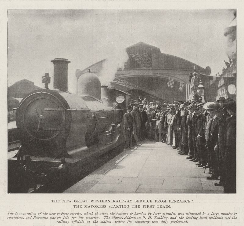 Az Új Great Western Railway Service Penzance-ből, a Polgármesternő indítja az első vonatot alkotó: English Photographer