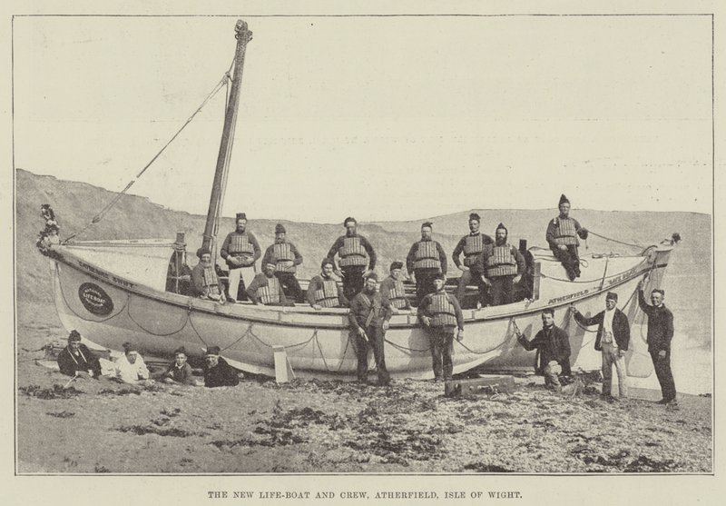 The New Life-Boat and Crew, Atherfield, Isle of Wight alkotó: English Photographer