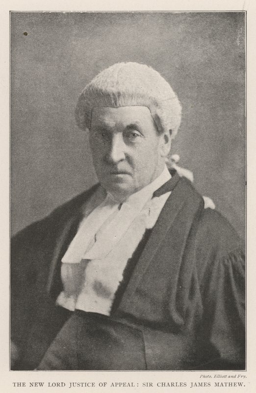 A New Lord fellebbviteli bírója, Sir Charles James Mathew alkotó: English Photographer