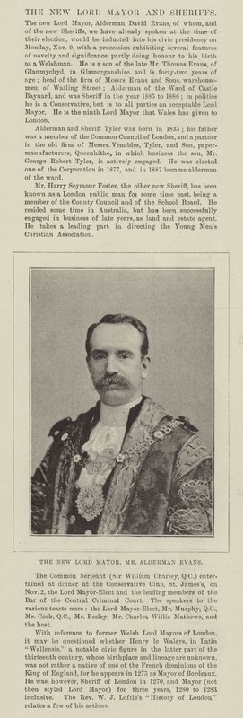 Az új főpolgármester, Alderman Evans úr alkotó: English Photographer