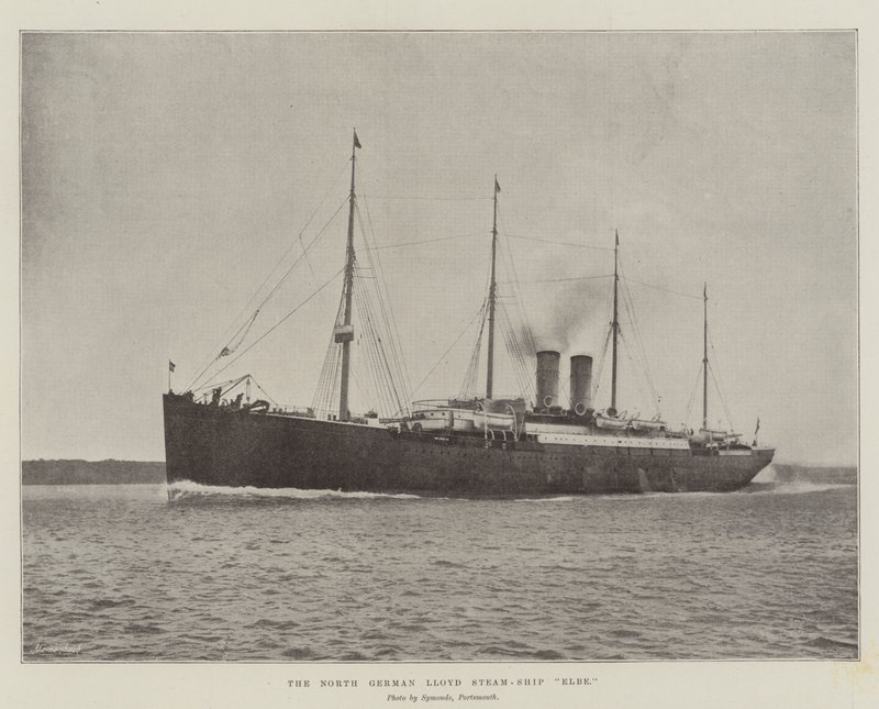 Az észak-német Lloyd gőzhajó, az Elbe alkotó: English Photographer
