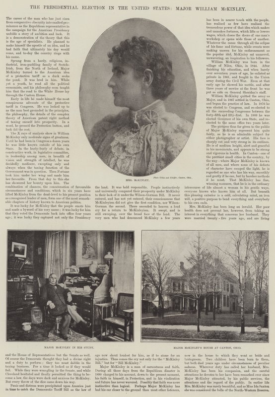 Elnökválasztás az Egyesült Államokban, William McKinley őrnagy alkotó: English Photographer