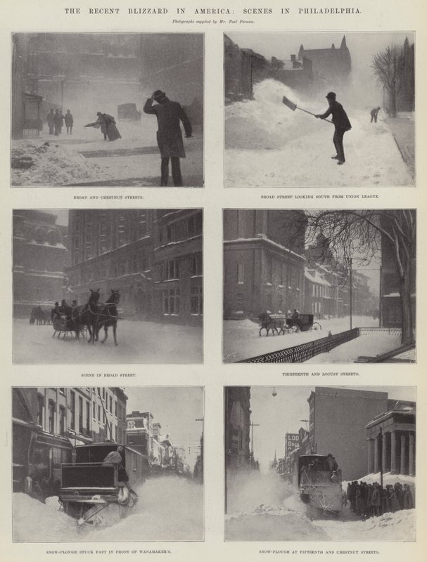 A legutóbbi hóvihar Amerikában, jelenetek Philadelphiában alkotó: English Photographer