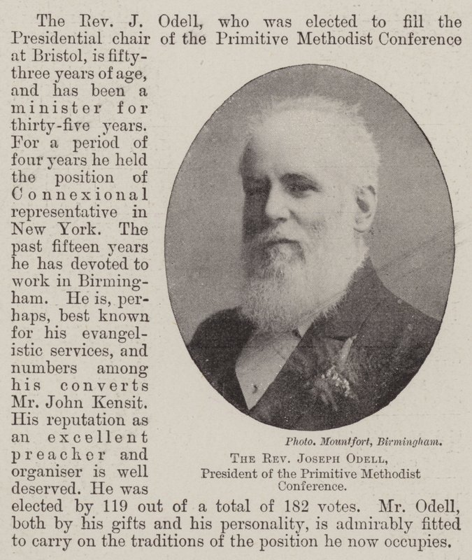 Joseph Odell tiszteletes, a Primitív Metodista Konferencia elnöke alkotó: English Photographer