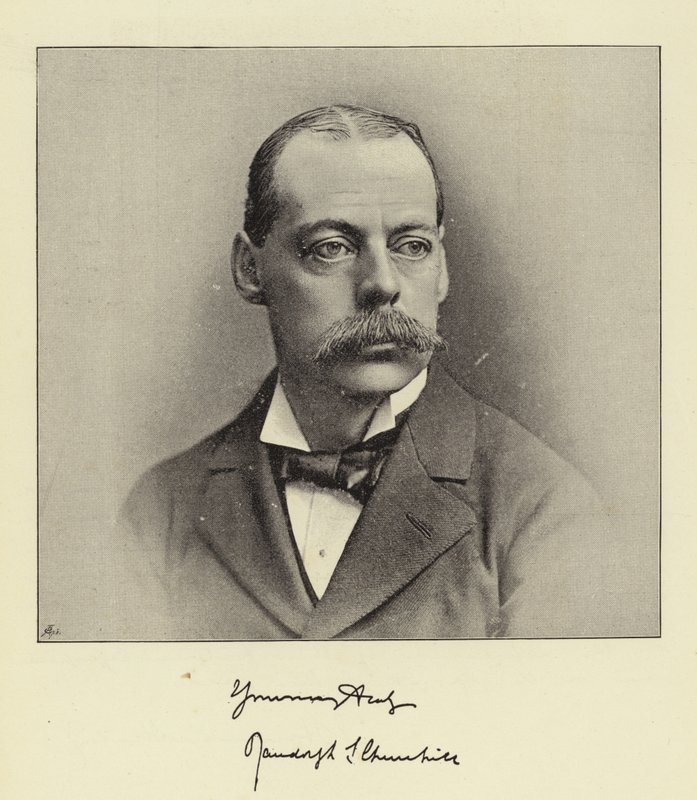 A jobb úr, Randolph Churchill, néhai pénzügyminiszter és az alsóház volt vezetője alkotó: English Photographer