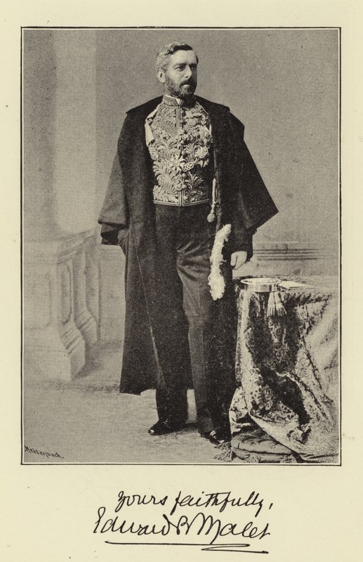 A jobboldal Sir Edward Malet, GCB, Őfelsége nagykövet a német udvarnál alkotó: English Photographer