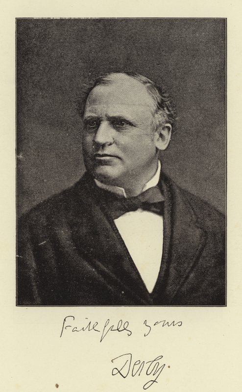 The Right Hon the Earl of Derby, KG alkotó: English Photographer