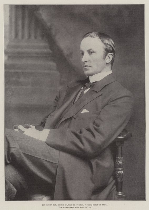 A jobb tisztelt George Nathaniel Curzon, India megválasztott alkirálya alkotó: English Photographer