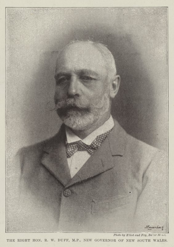 The Right Honorable R W Duff, képviselő, Új-Dél-Wales új kormányzója alkotó: English Photographer