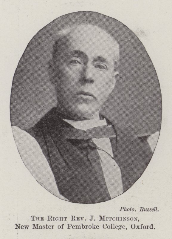 A jobb tiszteletes J Mitchinson, az oxfordi Pembroke College új mestere alkotó: English Photographer