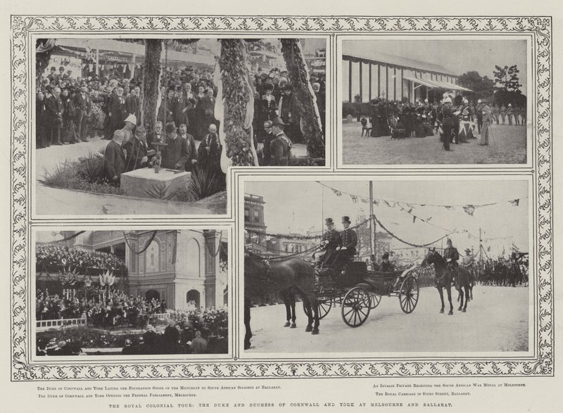 A Royal Colonial Tour, Cornwall és York hercege és hercegné Melbourne-ben és Ballaratban alkotó: English Photographer