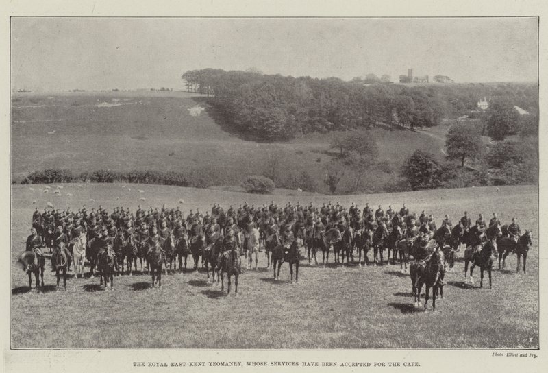 A Royal East Kent Yeomanry, akinek szolgálatát elfogadták a Cape-on alkotó: English Photographer
