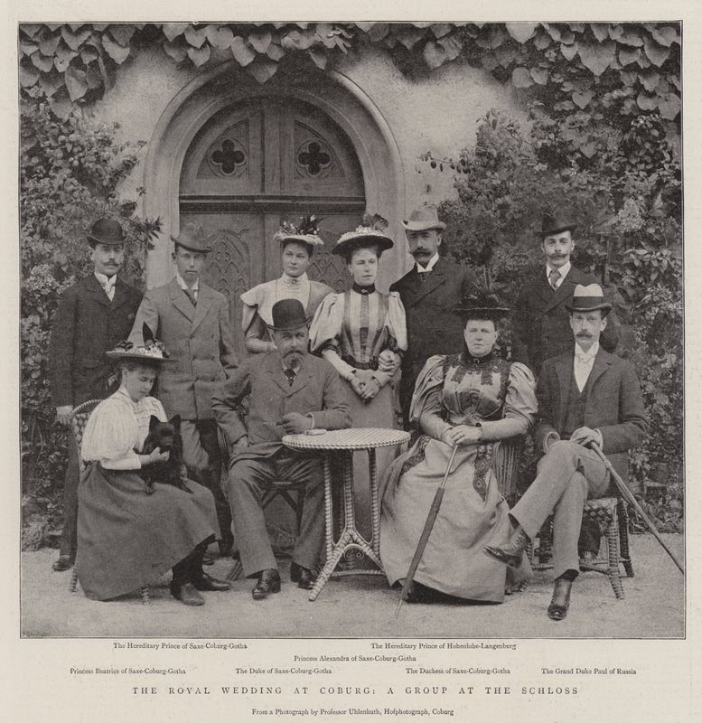 A királyi esküvő Coburgban, egy csoport a Schlossban alkotó: English Photographer