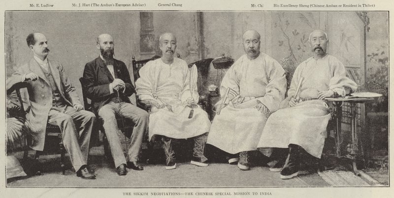 A Sikkim Negotiations, a kínai különleges misszió Indiában alkotó: English Photographer