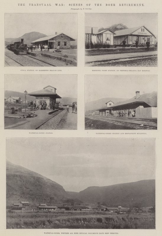 A transzvaali háború, a búrok visszavonulása színhelyei alkotó: English Photographer