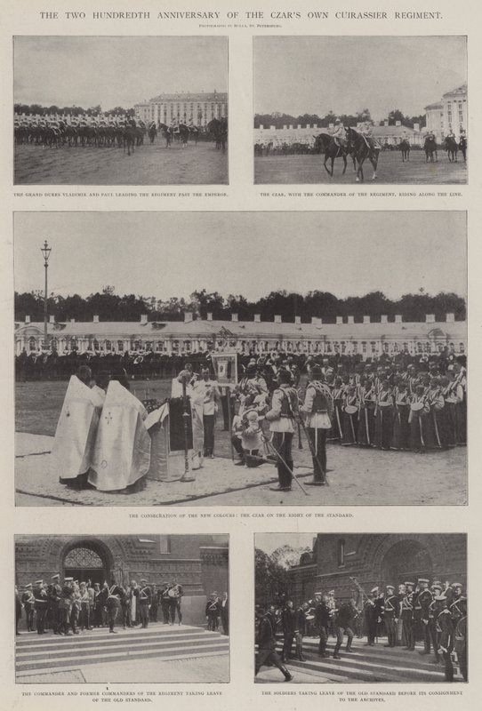 A cárok saját cuirassier ezredének kétszázadik évfordulója alkotó: English Photographer
