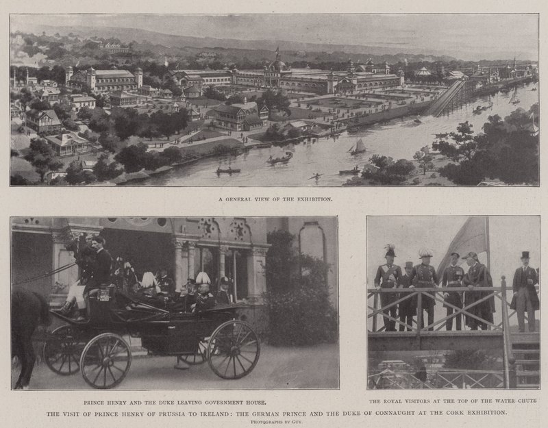 Henrik porosz herceg írországi látogatása, a német herceg és Connaught hercege a Cork kiállításon alkotó: English Photographer