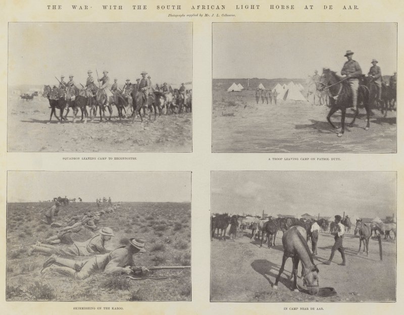 A háború a dél-afrikai könnyű lóval De Aarban alkotó: English Photographer