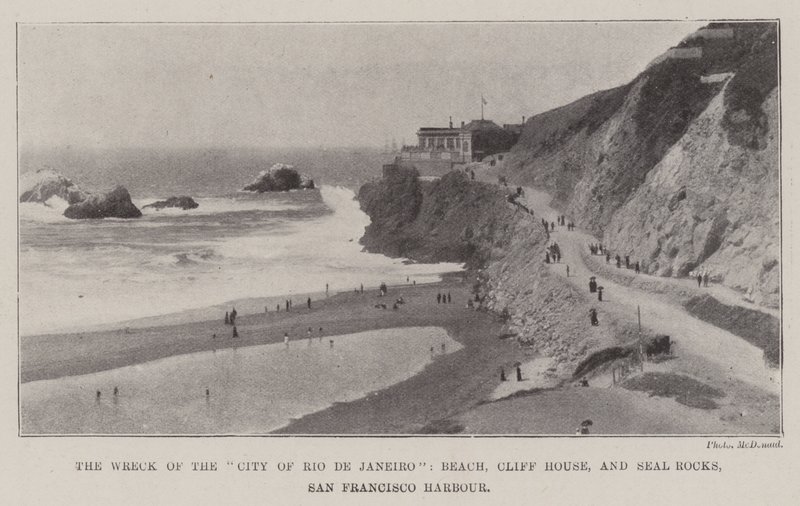 Rio de Janeiro város roncsa, strand, sziklaház és pecsétsziklák, San Francisco kikötője alkotó: English Photographer
